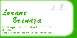 lorant brindza business card